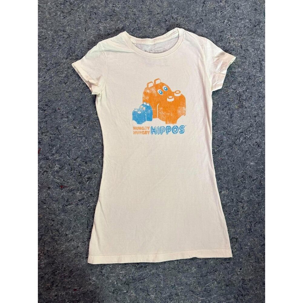 Girls Hungry Hungry Hippos T-Shirt Dress – Ivory/Cream